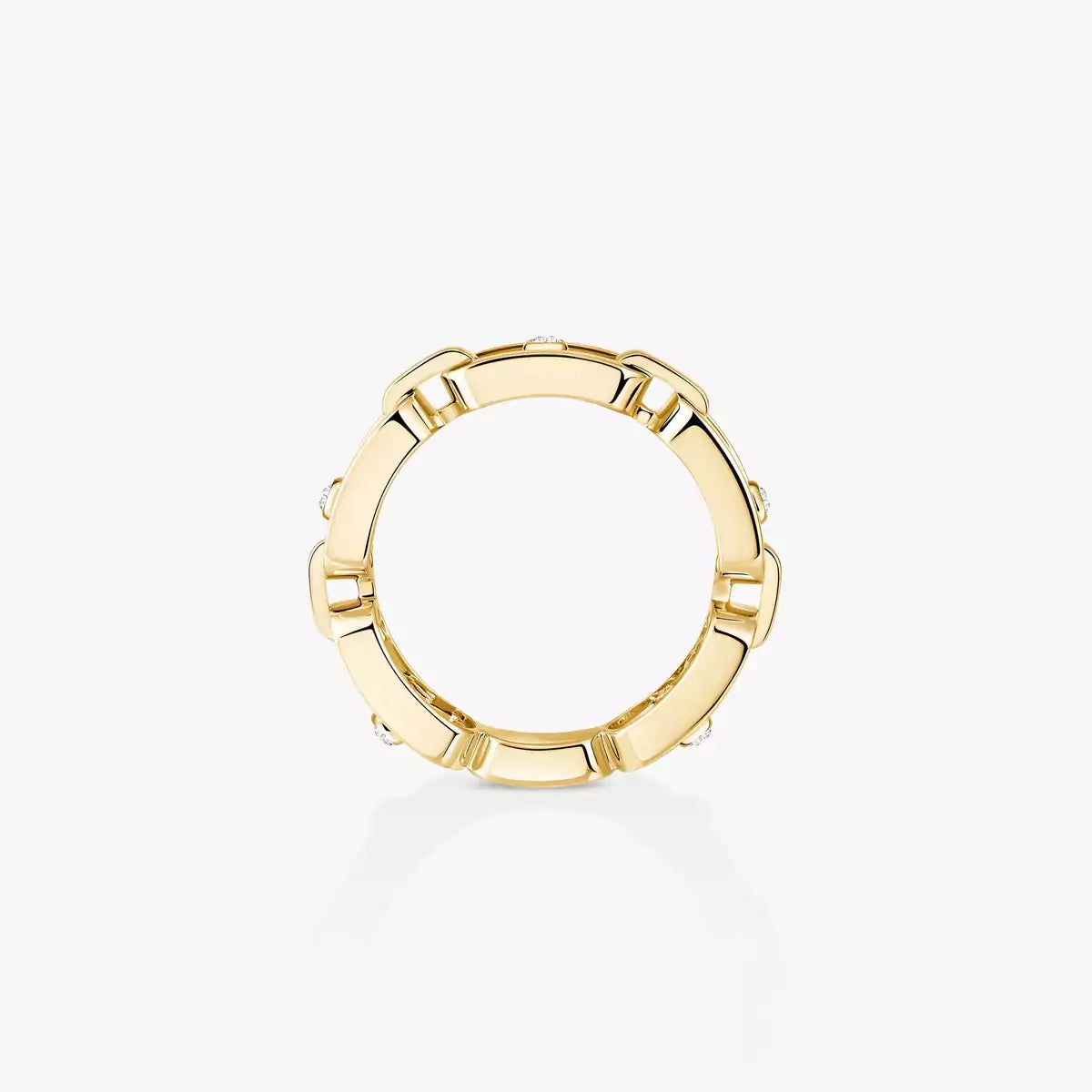 [Renovia Jewelry]Move Link Pave_-Set Diamond Ring in Gold