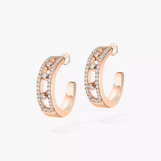 [Renovia Jewelry]Diamond Pave_ Hoop Earrings Move