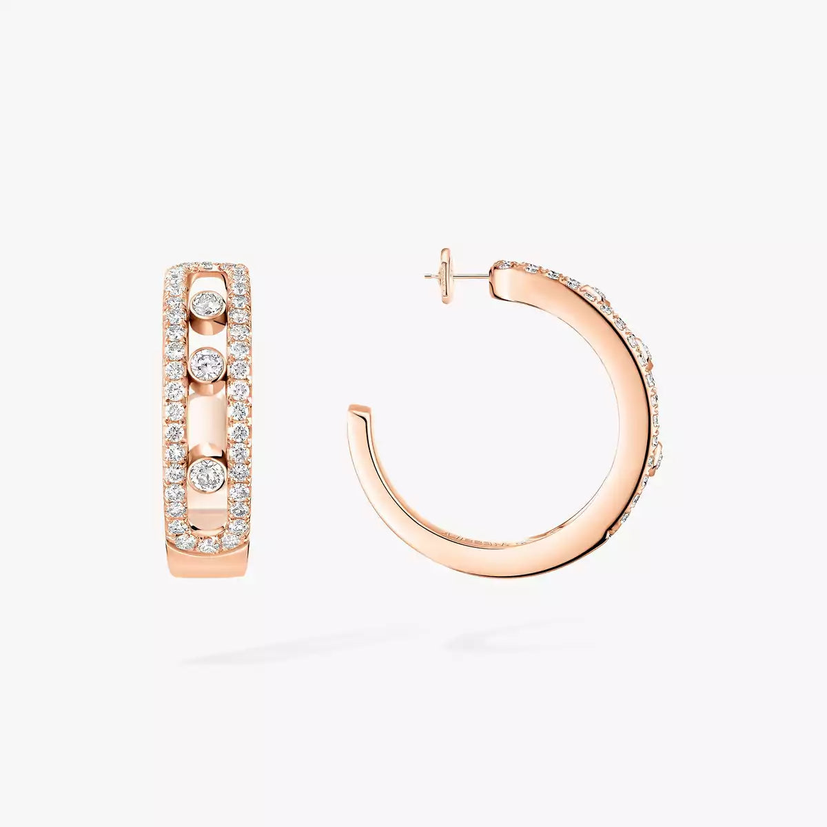 [Renovia Jewelry]Diamond Pave_ Hoop Earrings Move