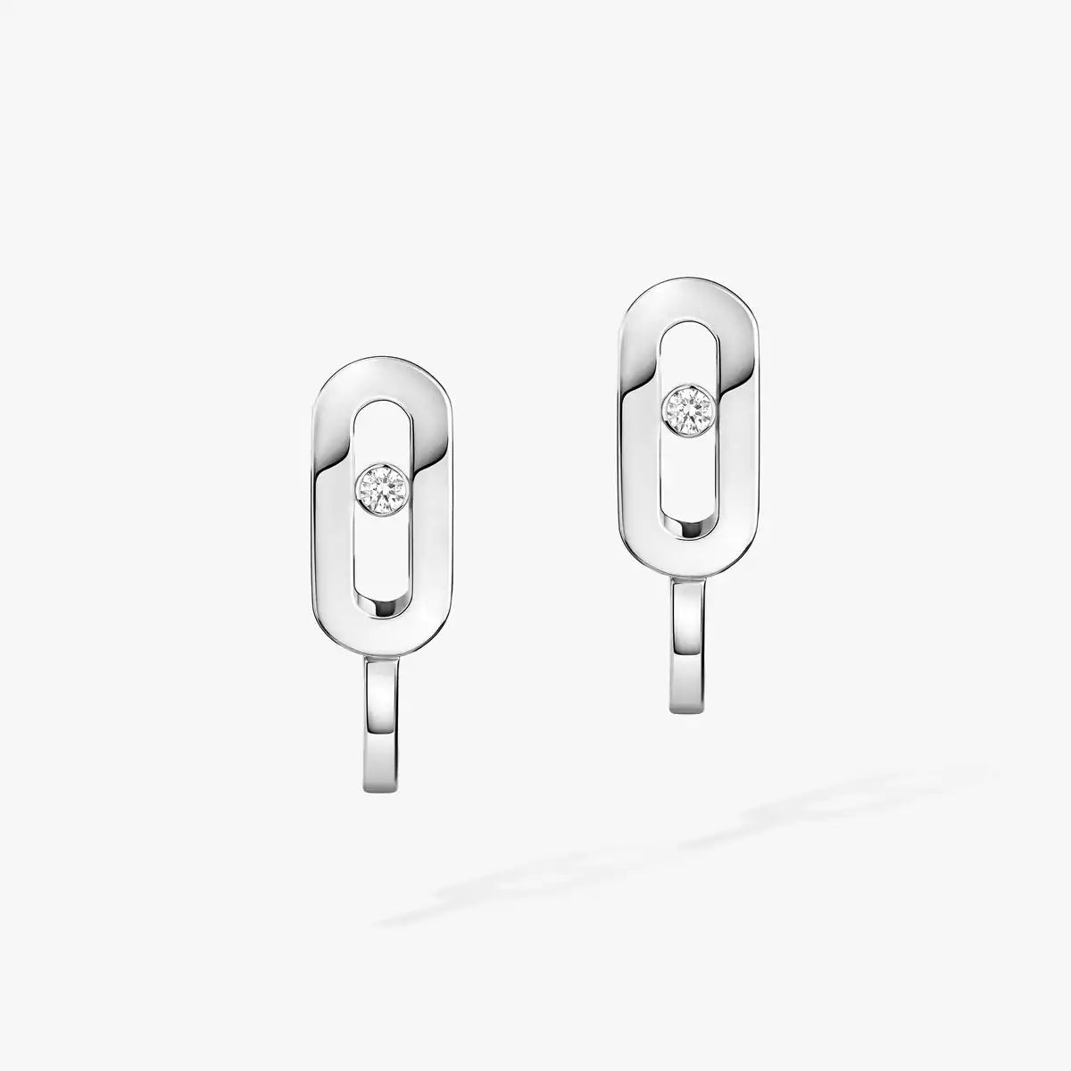 [Renovia Jewelry]Diamond Mini Hoop Earrings Move Classique