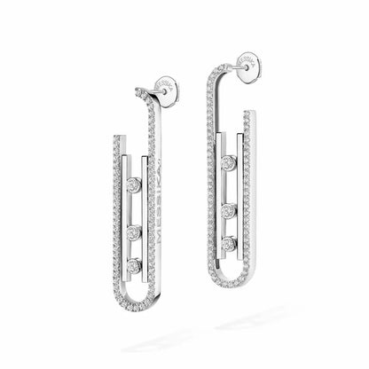 [Renovia Jewelry]Diamond Pendant Earrings Move 10Th