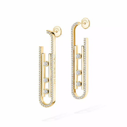 [Renovia Jewelry]Diamond Pendant Earrings Move 10Th
