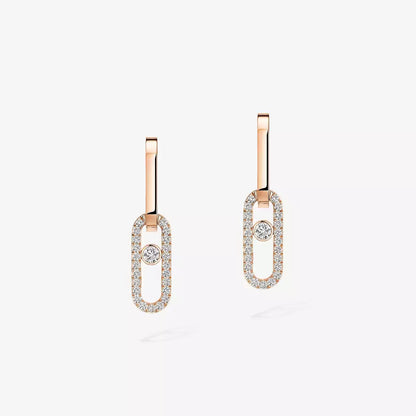 [Renovia Jewelry]Move Link Diamond Earrings