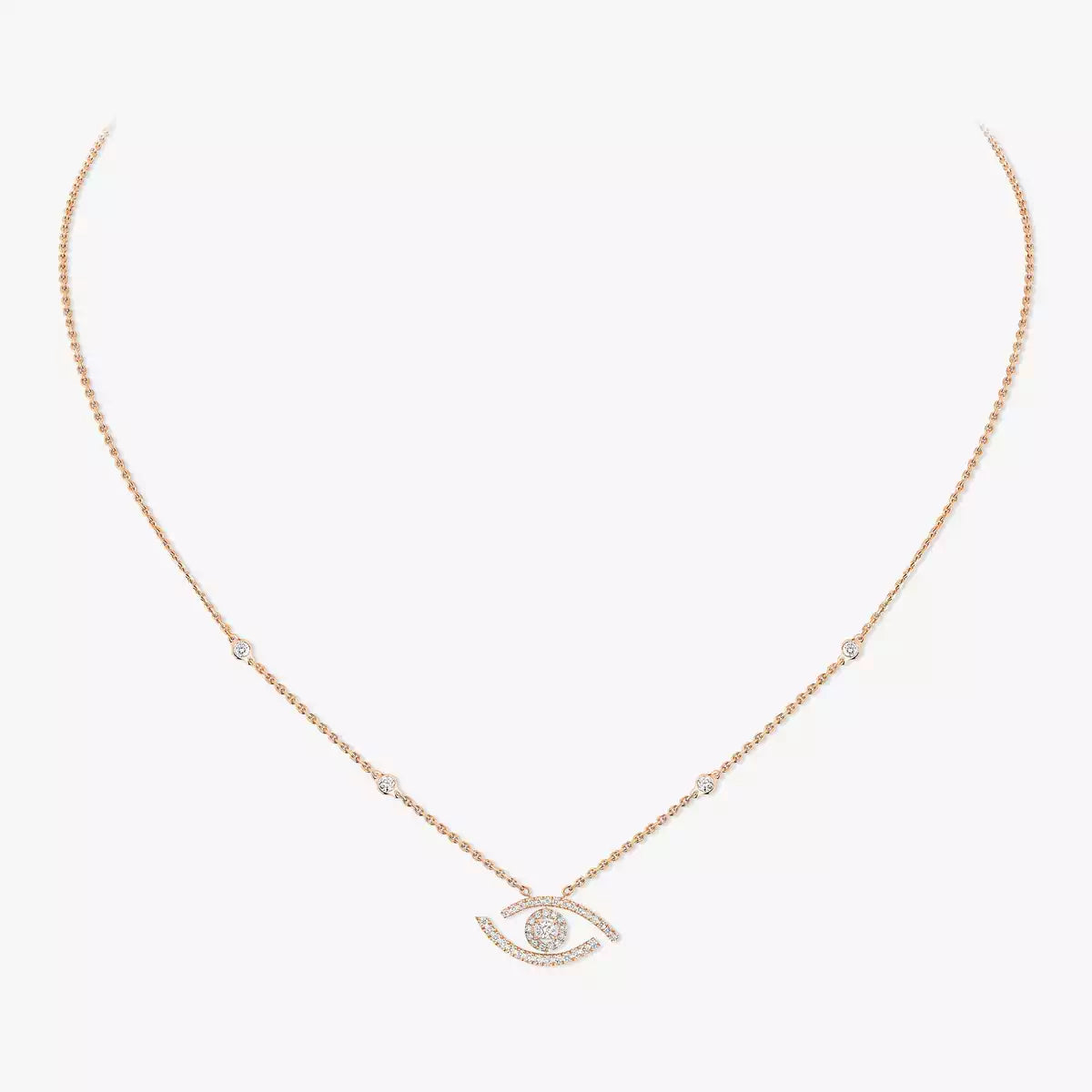 [Renovia Jewelry]Pave_ Diamond Necklace Lucky Eye
