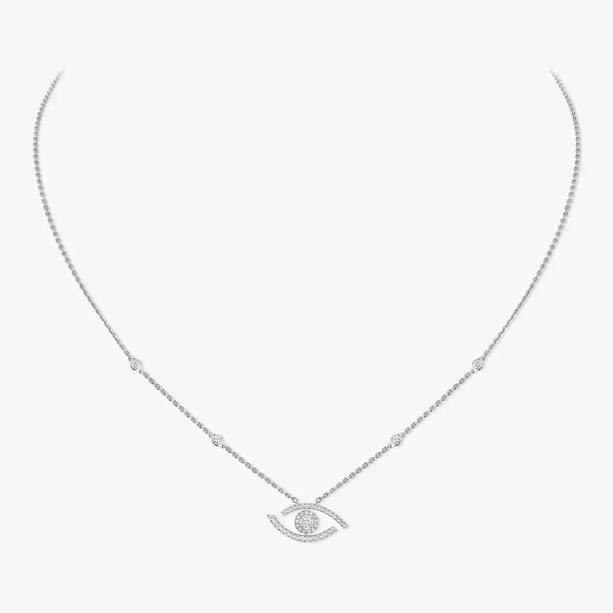 [Renovia Jewelry]Pave_ Diamond Necklace Lucky Eye