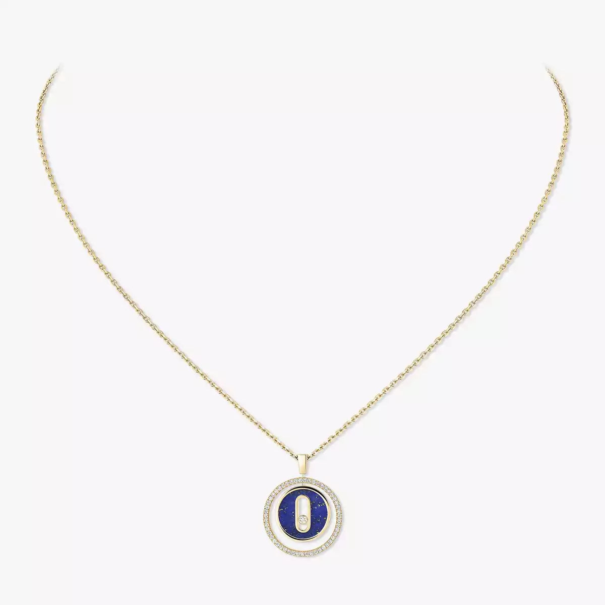 [Renovia Jewelry]Lucky Move Diamond Necklace in Rose Gold and White Mother-of-Pearl