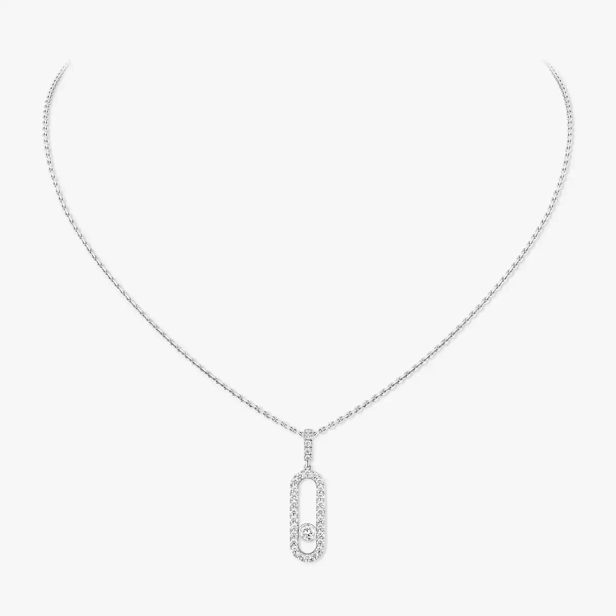 [Renovia Jewelry]Move Uno Diamond Necklace in Rose Gold