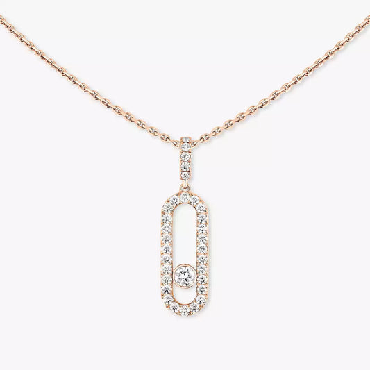 [Renovia Jewelry]Move Uno Diamond Necklace in Rose Gold