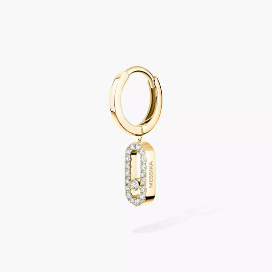 [Renovia Jewelry]Move Uno Single Diamond Hoop Earring