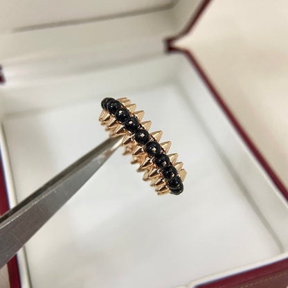 [Renovia Jewelry]BLACK BEAD STUD RING