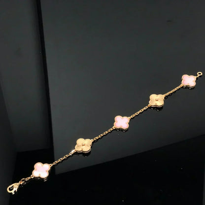 [Renovia Jewelry] CLOVER 5 MOTIFS  PINK MOP BRACELET COLLECTION