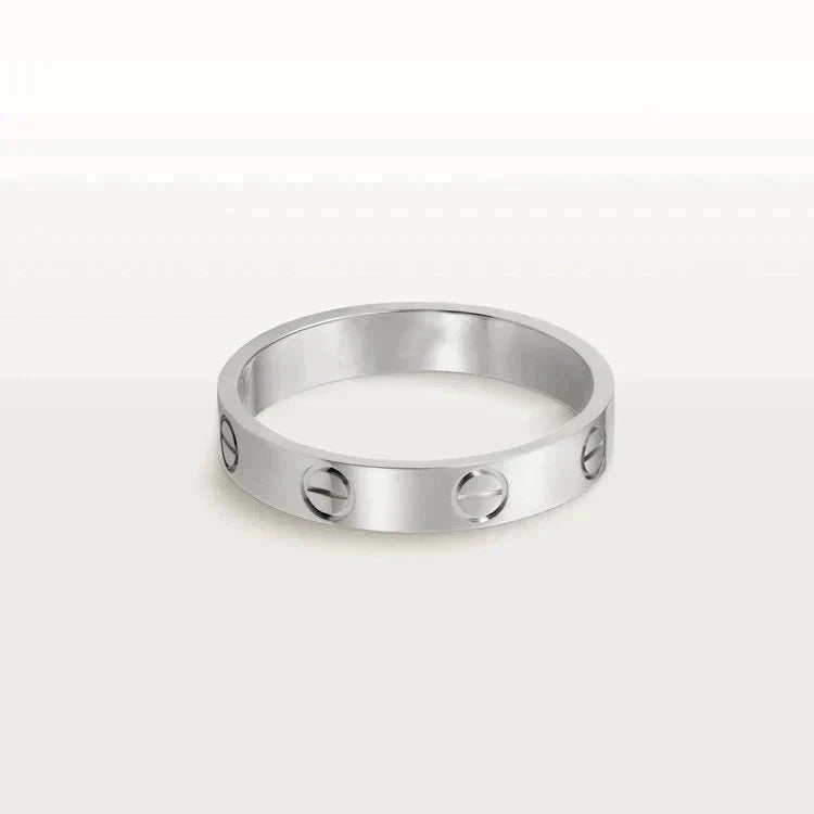 [Renovia Jewelry]LOVE RING 4MM 1 DIAMOND SILVER
